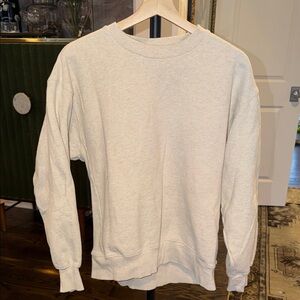 cream TNA boyfriend sweatshirt